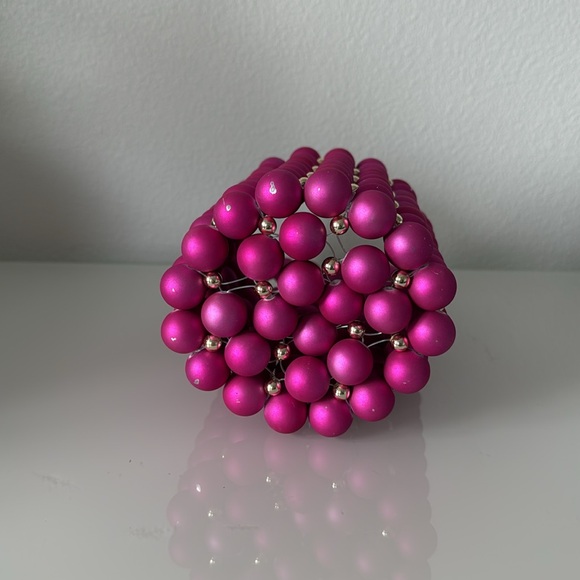 Pink Festive Beaded Bucket Bag - Picture 6 of 7